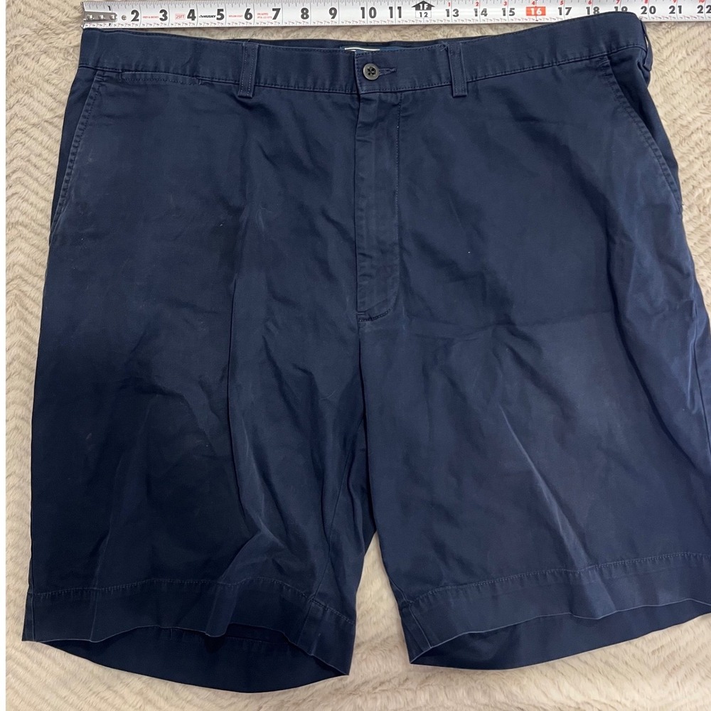 Polo Ralph Lauren Mens Chino Shorts Flat Front Cotton Navy Blue 40